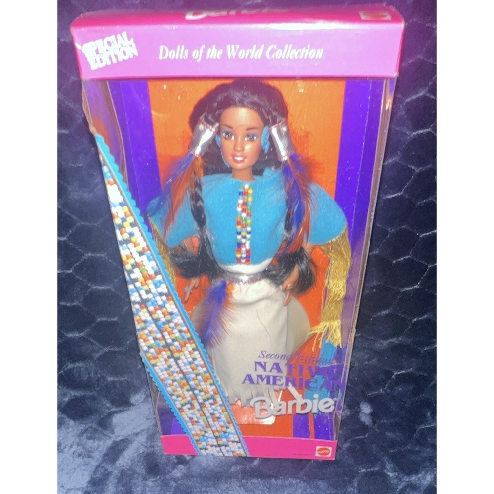 Mattel Native American Barbie Doll 11.5in Blue White Good 1993 Special Edition